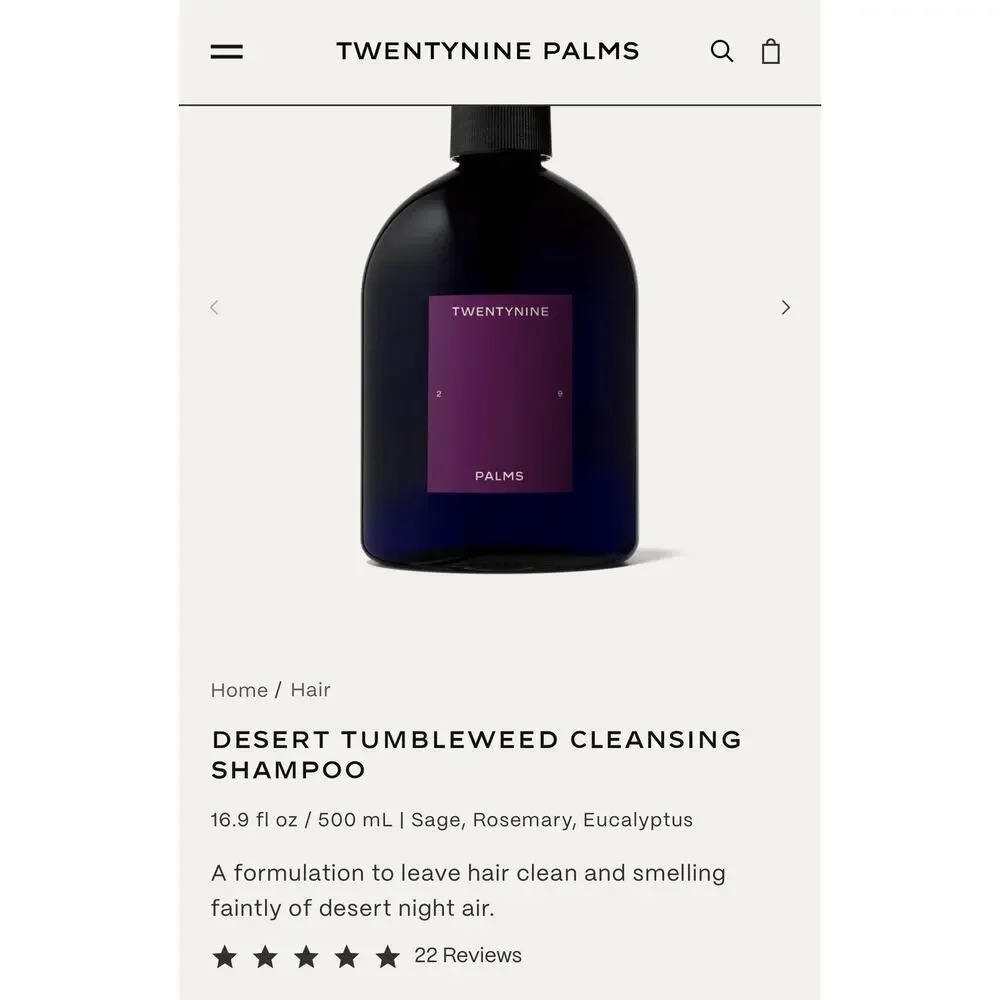 $54 New Twentynine Palms Desert Tumbleweed Shampoo
